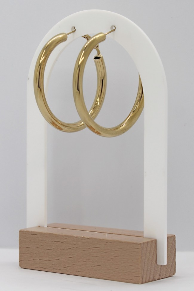 Σκουλαρίκια Κρίκοι - Bare Essentials Golden 