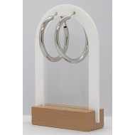 Σκουλαρίκια Κρίκοι - Bare Essentials Silver