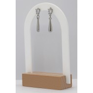 Σκουλαρίκια Κρεμαστά - Crystal Clear Silver