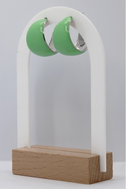 Σκουλαρίκια Κρίκοι - Green Hoops