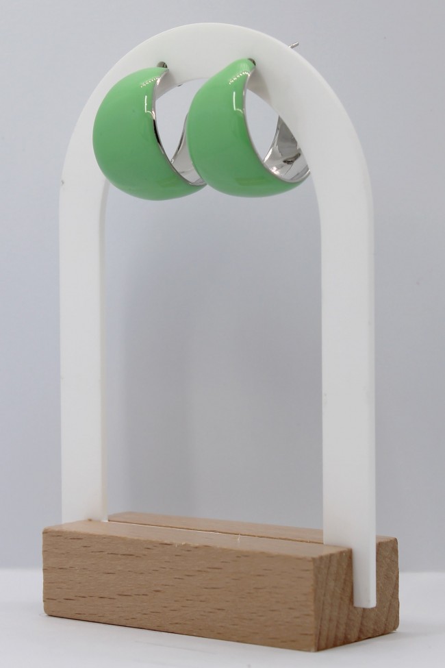 Σκουλαρίκια Κρίκοι - Green Hoops