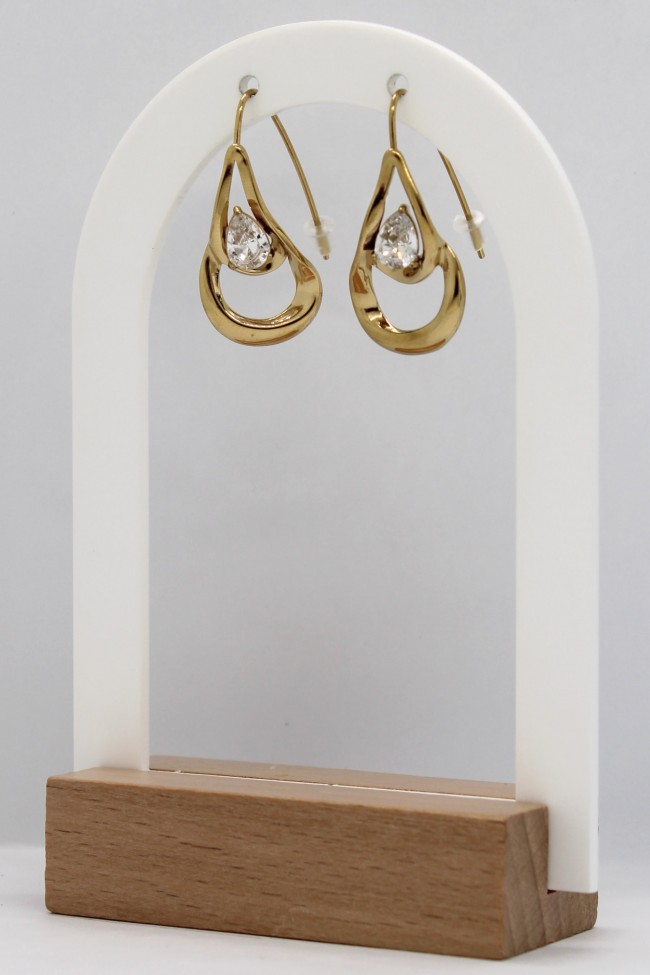 Σκουλαρίκια Κρεμαστά - Golden Shimmering Drop