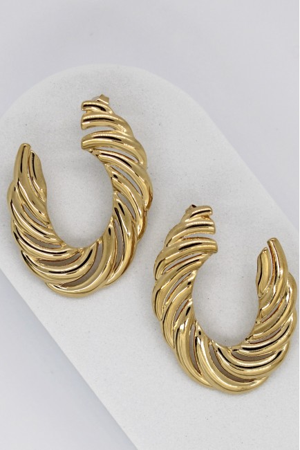 Σκουλαρίκια Κρεμαστά - Golden Reflection