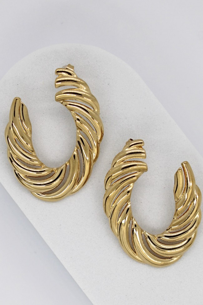 Σκουλαρίκια Κρεμαστά - Golden Reflection