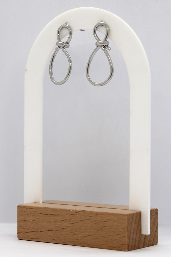 Σκουλαρίκια Κρεμαστά - Rose Infinity Silver 