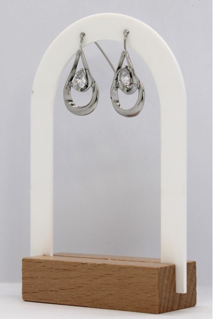 Σκουλαρίκια Κρεμαστά - Silver Shimmering Drop