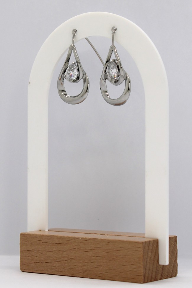 Σκουλαρίκια Κρεμαστά - Silver Shimmering Drop