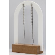 Σκουλαρίκια Κρεμαστά - Silver Hearts Flow