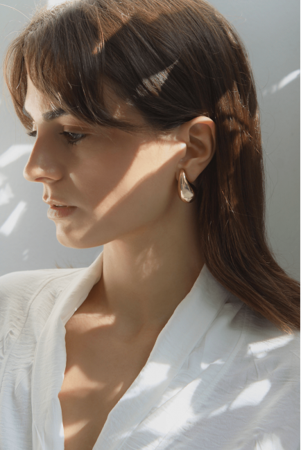 Σκουλαρίκια Κρεμαστά - Florence Golden Drop