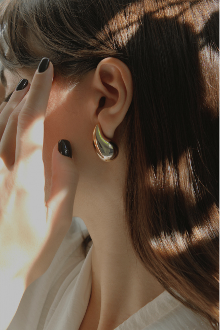 Σκουλαρίκια Κρεμαστά - Florence Golden Drop