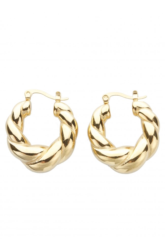 Σκουλαρίκια Κρίκοι  - Gold Croissants