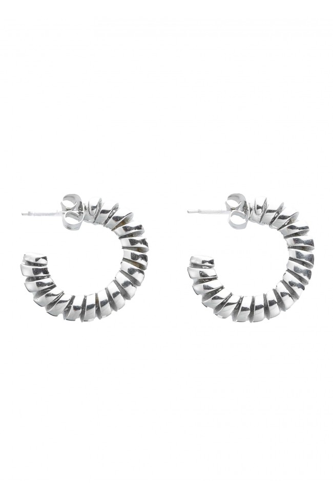 Σκουλαρίκια Κρίκοι - Silver Twisted 