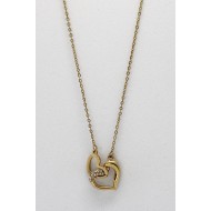 Κολιέ Με Καρδιές - Golden Heart Touch