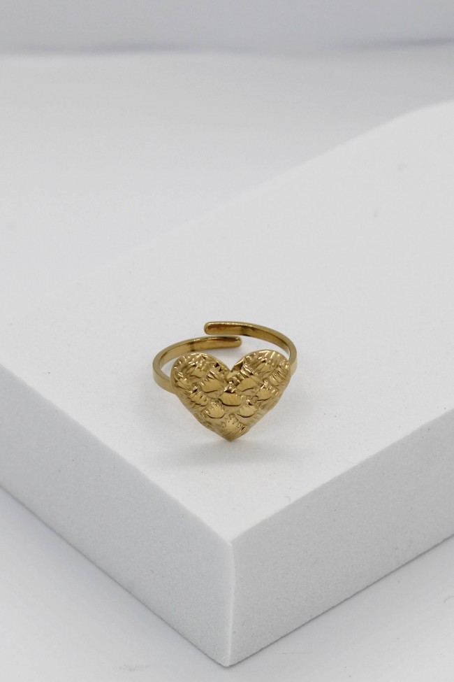 Δαχτυλίδι Ρυθμιζόμενο - Gentle Heart Golden