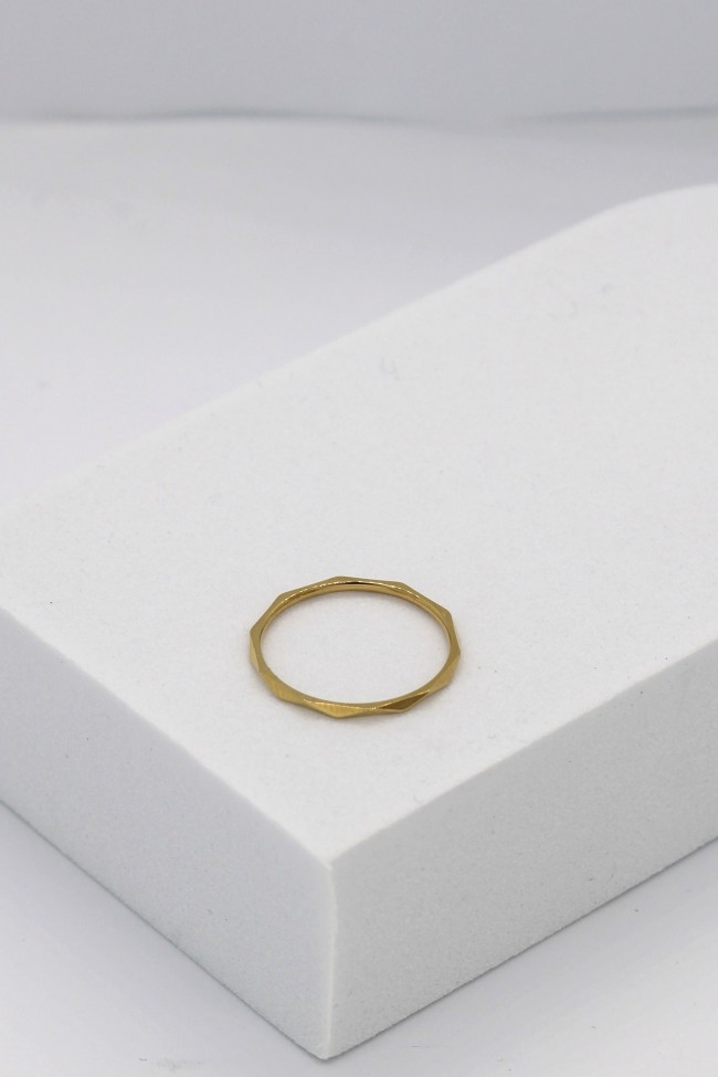 Δαχτυλίδι Σεβαλιέ - Elegant Ripple Golden