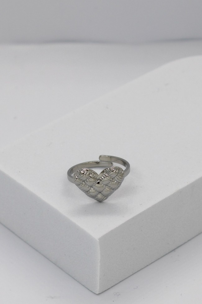Δαχτυλίδι Ρυθμιζόμενο - Gentle Heart Silver