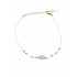 Αλυσίδα Ποδιού - Golden Earth White Stone 