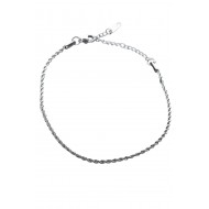 Αλυσίδα Ποδιού - Silver Twisted Chain