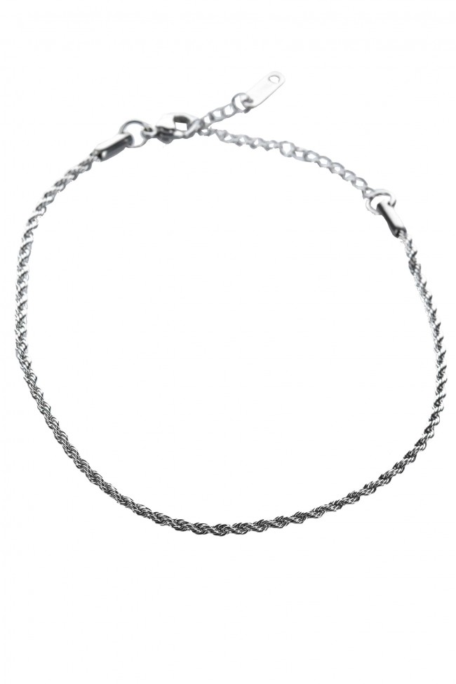 Αλυσίδα Ποδιού - Silver Twisted Chain