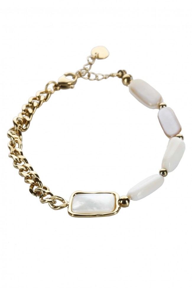 Βραχιόλι Χεριού - Golden Chain White Rocks
