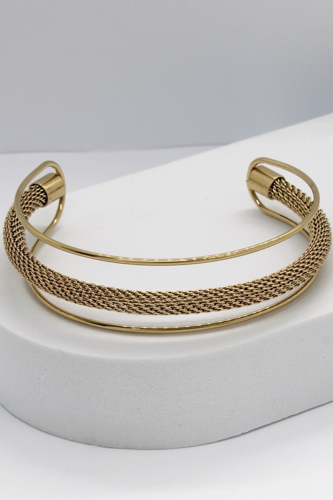 Βραχιόλι Χειροπέδα - Natural Allure Golden