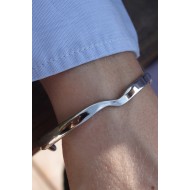 Βραχιόλι Χειροπέδα - La Courbe Silver 