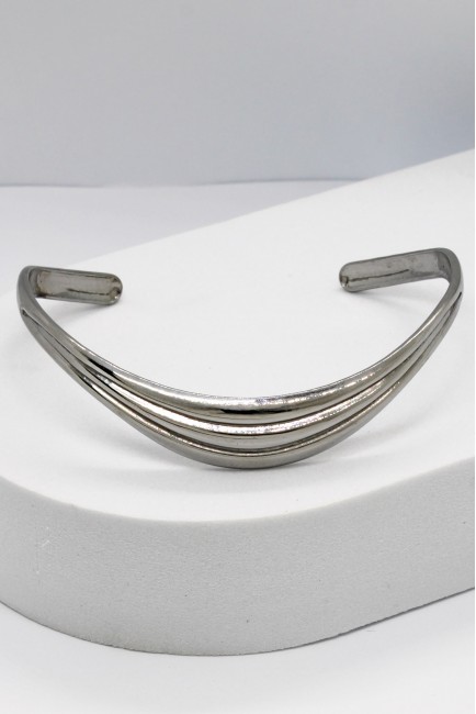 Βραχιόλι Χειροπέδα - Silver Waves