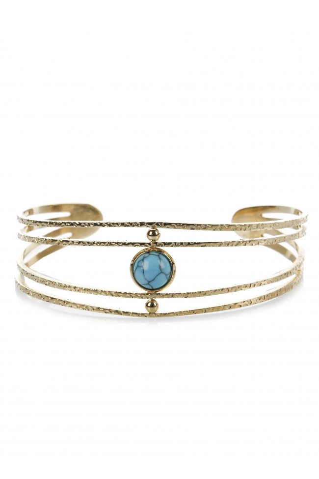 Βραχιόλι Χειροπέδα  - Goddess Arm in Gold Blue