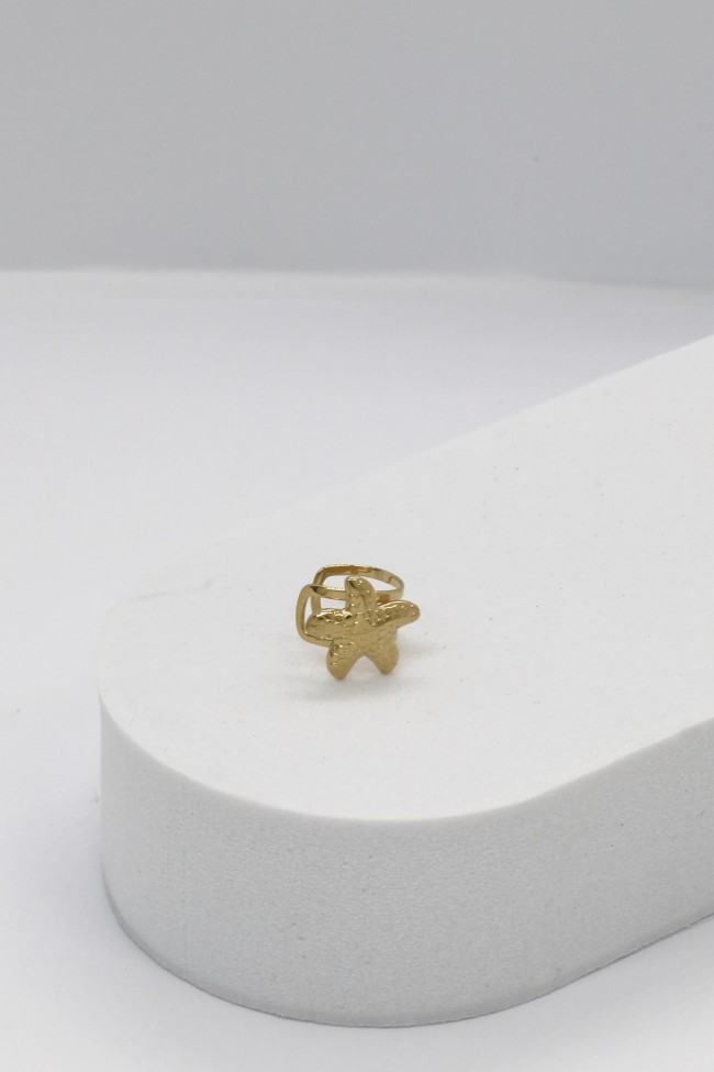 Σκουλαρίκι Ear Cuff - Golden Starfish