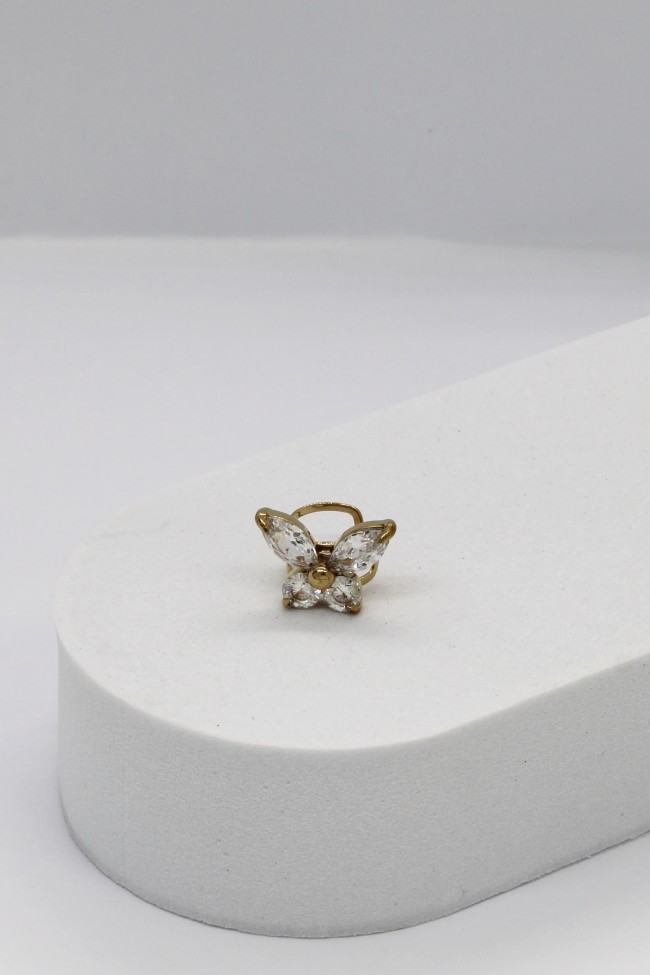 Σκουλαρίκι Ear Cuff - Golden Butterfly Glow