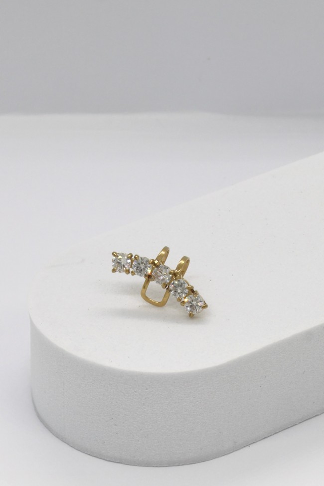 Σκουλαρίκι Ear Cuff - Golden Luminous Serenity