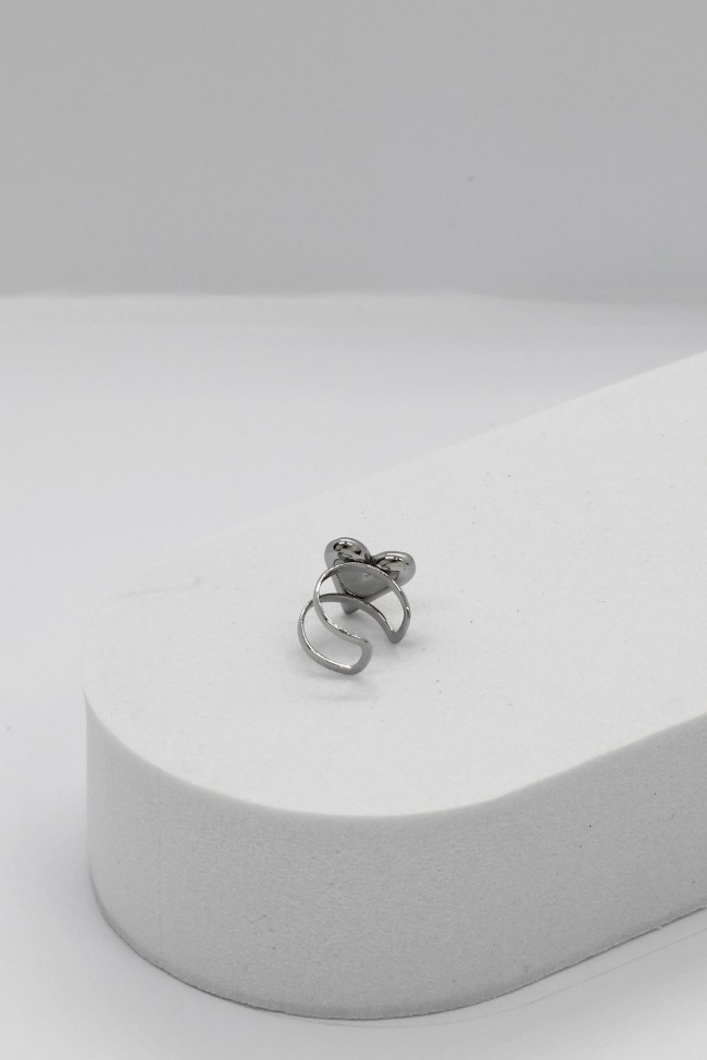 Σκουλαρίκι Ear Cuff - Silver Gentle Heart
