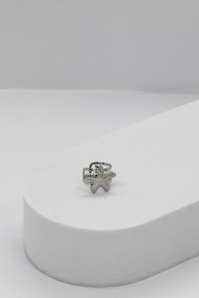 Σκουλαρίκι Ear Cuff - Silver Starfish